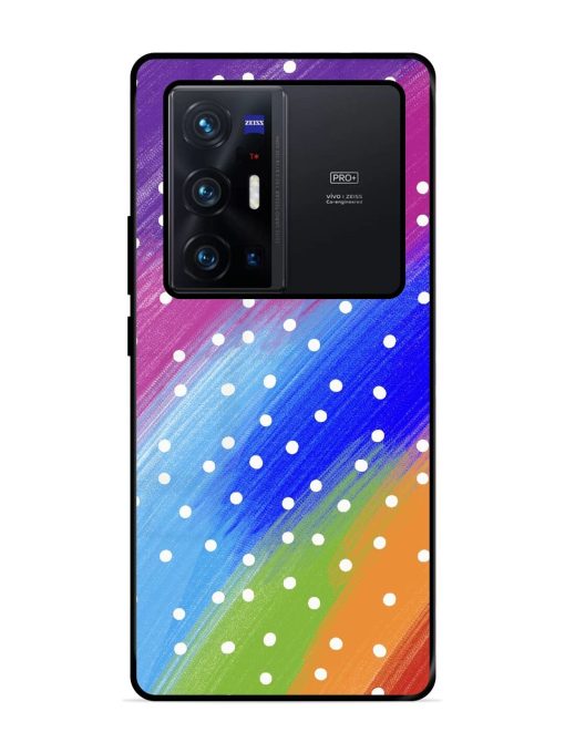 Rainbow Polka Dot Dream Glossy Soft Edge Case for Vivo X70 Pro Plus Chachhi