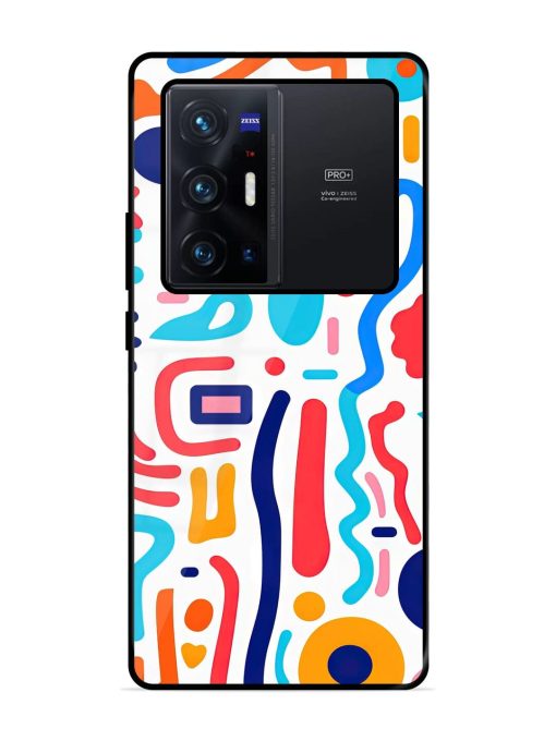 Whimsical Doodle Chaos Glossy Soft Edge Case for Vivo X70 Pro Plus Chachhi