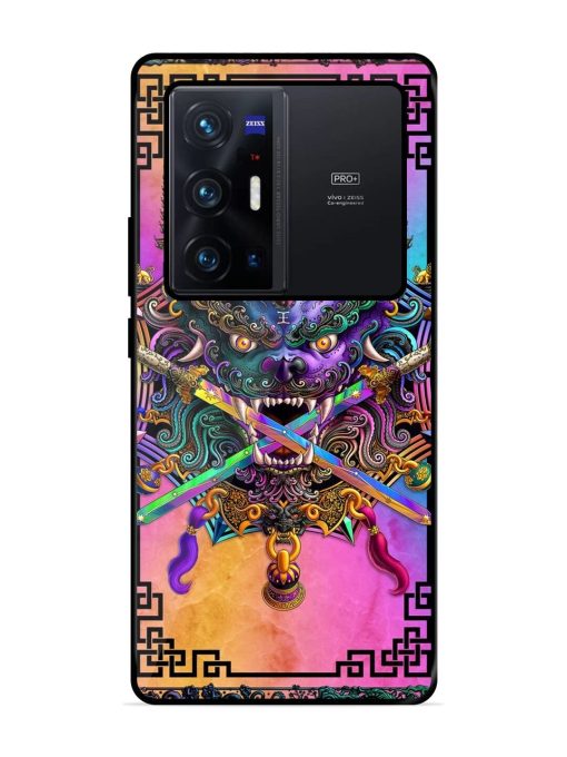 Psychedelic Fu Dog Tapestry Glossy Soft Edge Case for Vivo X70 Pro Plus