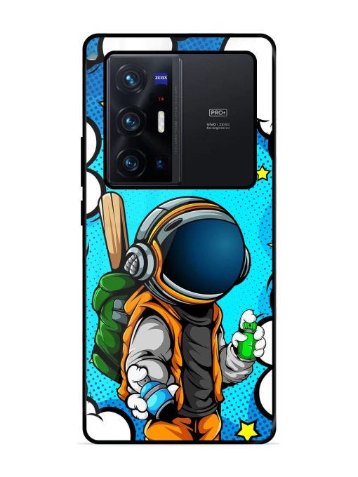 Space Graffiti Artist Glossy Soft Edge Case for Vivo X70 Pro Plus Chachhi