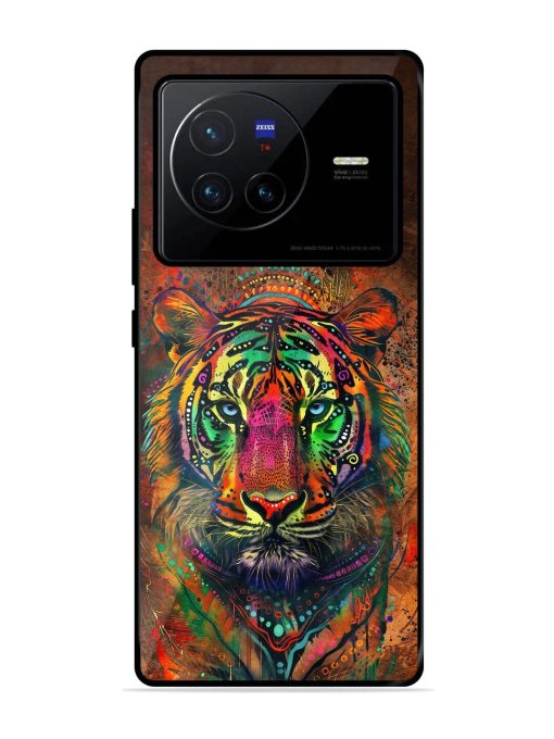 Cosmic Tiger Glossy Soft Edge Case for Vivo X80 Chachhi