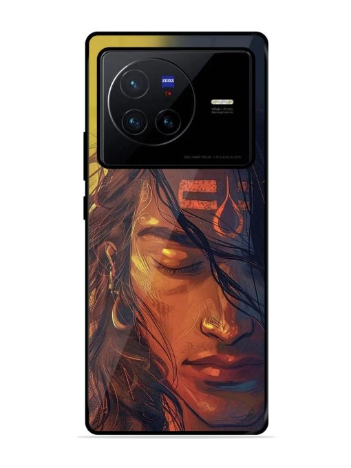 Tranquil Shiva Glossy Soft Edge Case for Vivo X80 Chachhi