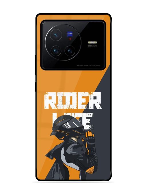 Ride Never Ends Glossy Soft Edge Case for Vivo X80 Chachhi