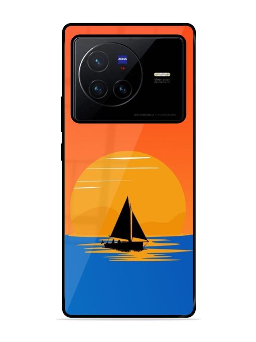 Sunset Sail Glossy Soft Edge Case for Vivo X80 Chachhi