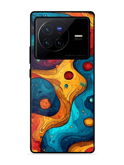 Cosmic Swirl Glossy Soft Edge Case for Vivo X80 Chachhi