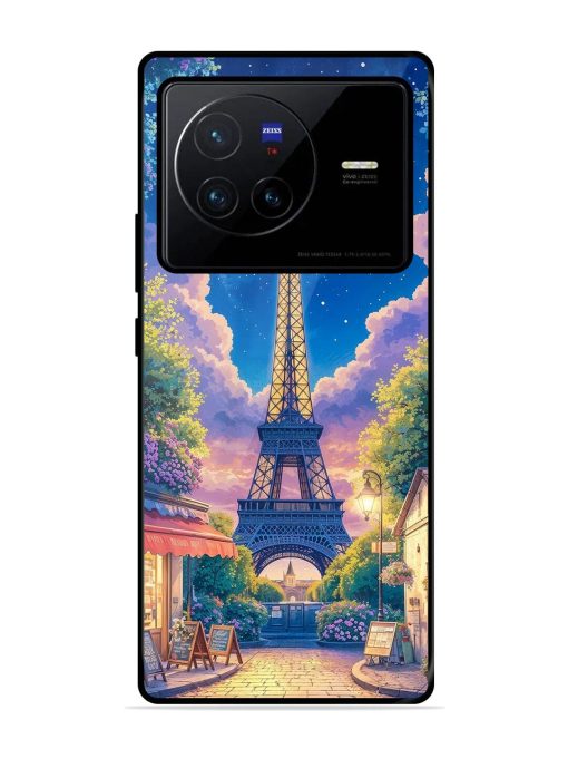 Twilight In Paris Glossy Soft Edge Case for Vivo X80 Chachhi