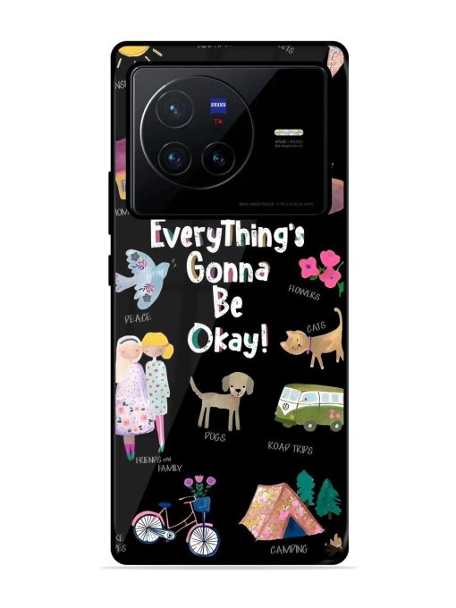 Everything'S Gonna Be Okay Glossy Soft Edge Case for Vivo X80 Chachhi