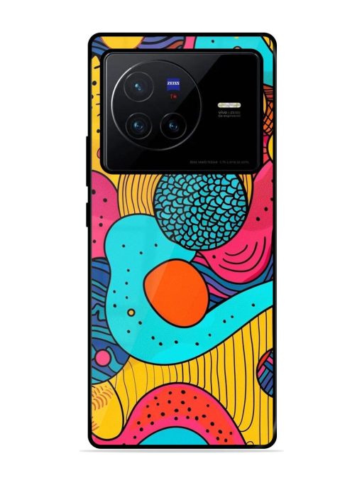 Psychedelic Patterns Glossy Soft Edge Case for Vivo X80 Chachhi