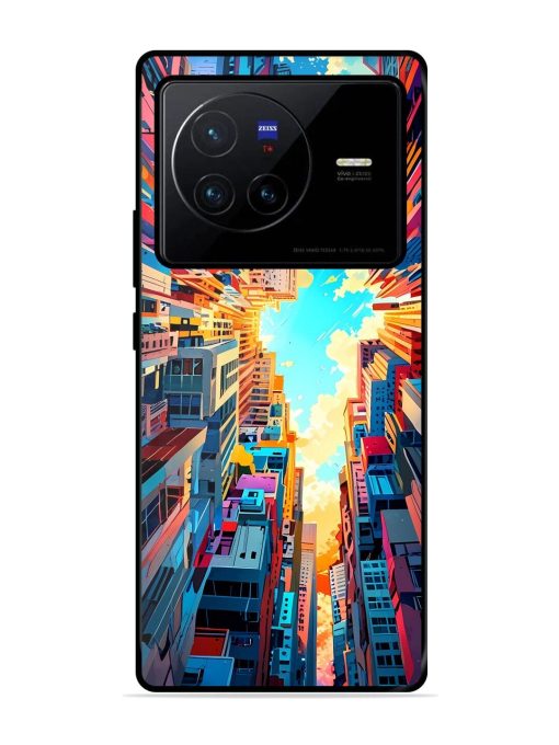 Skyward City Glossy Soft Edge Case for Vivo X80 Chachhi