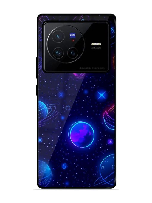 Neon Cosmos Glossy Soft Edge Case for Vivo X80 Chachhi