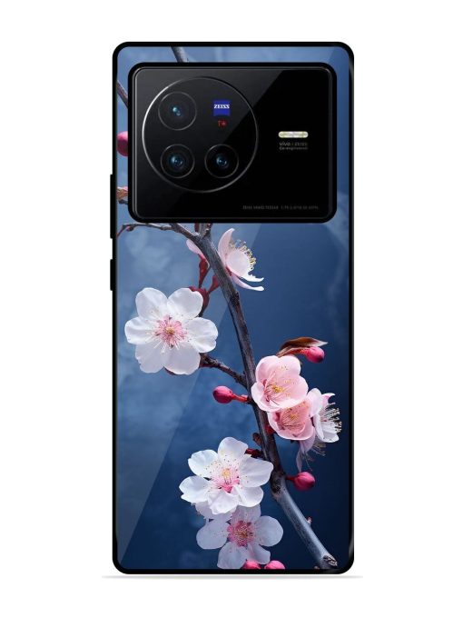 Delicate Blossoms Glossy Soft Edge Case for Vivo X80 Chachhi