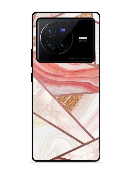 Rosy Mosaic Glossy Soft Edge Case for Vivo X80 Chachhi