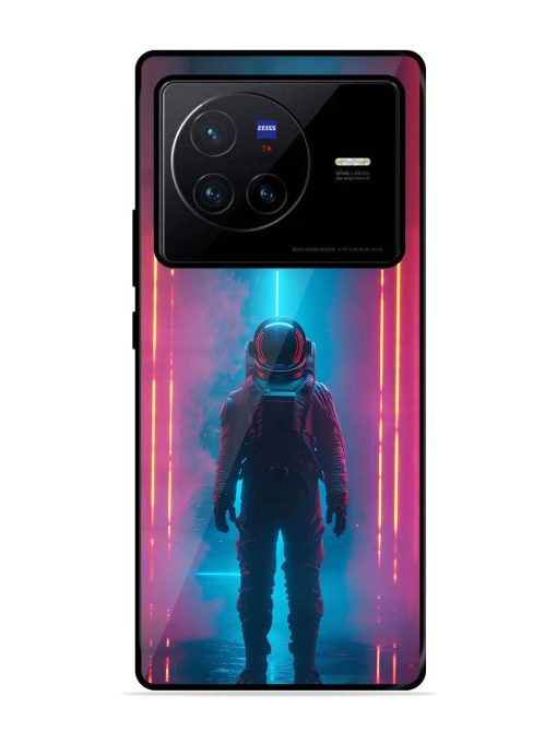 Neon Astronaut Glossy Soft Edge Case for Vivo X80 Chachhi