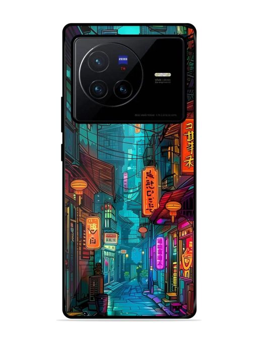 Neon Nightscape Glossy Soft Edge Case for Vivo X80 Chachhi