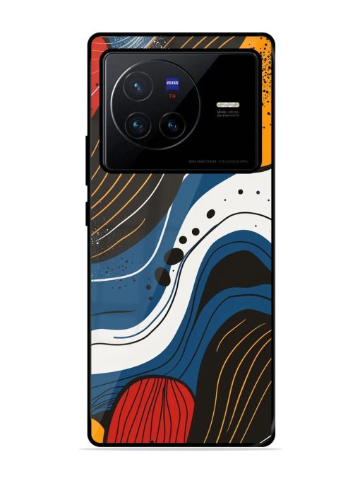 Abstract Expression Glossy Soft Edge Case for Vivo X80 Chachhi