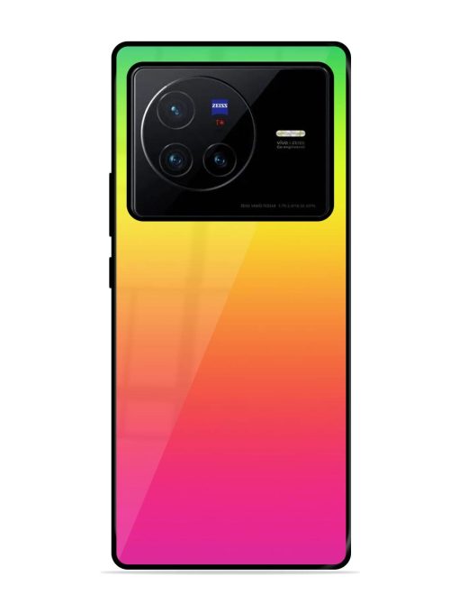 Rainbow Gradient Glossy Soft Edge Case for Vivo X80 Chachhi