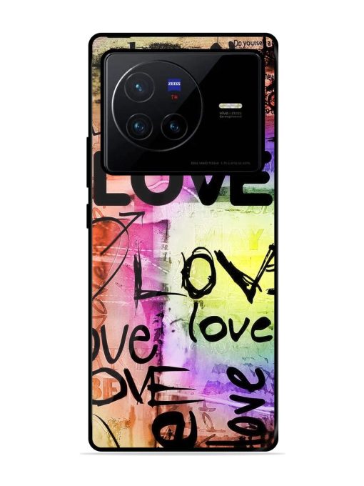 Love Graffiti Glossy Soft Edge Case for Vivo X80