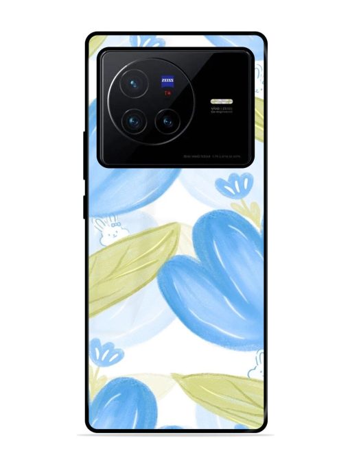 Bunny'S Blue Garden Glossy Soft Edge Case for Vivo X80 Chachhi