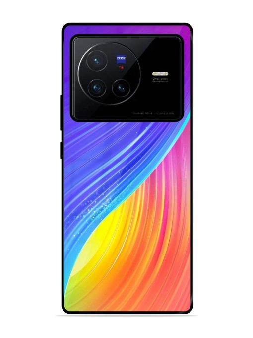 Neon Swirl Glossy Soft Edge Case for Vivo X80 Chachhi