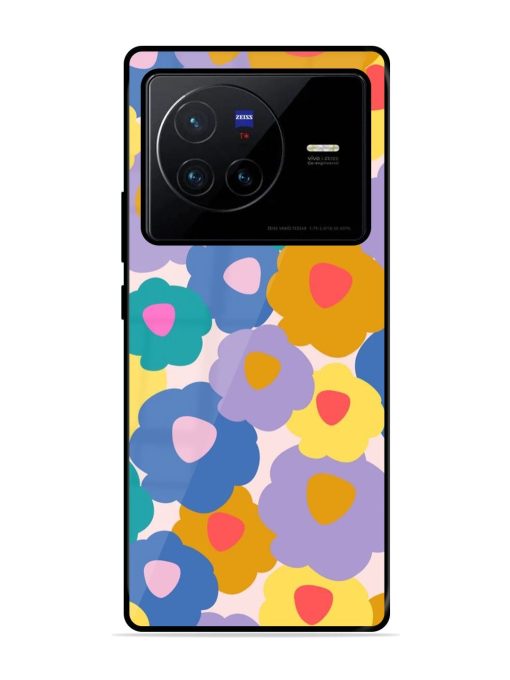 Flower Power Glossy Soft Edge Case for Vivo X80 Chachhi