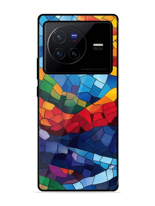 Mosaic Sunset Glossy Soft Edge Case for Vivo X80 Chachhi