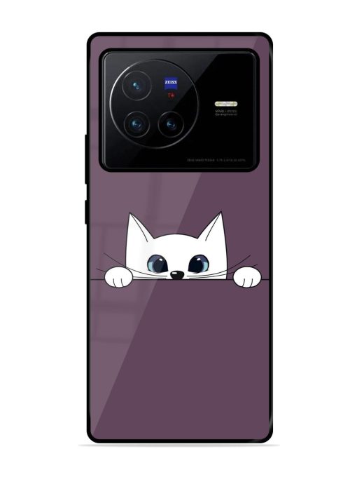 Peek-A-Boo Kitty Glossy Soft Edge Case for Vivo X80 Chachhi