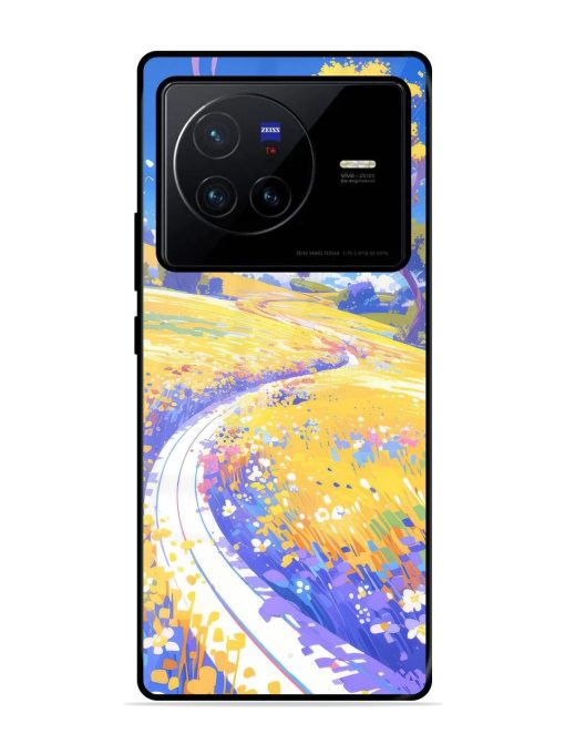 Vibrant Spring Meadow Glossy Soft Edge Case for Vivo X80