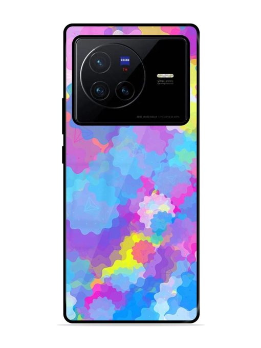 Psychedelic Cloud Burst Glossy Soft Edge Case for Vivo X80