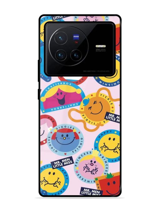 Whimsical Mr. Men & Little Miss Glossy Soft Edge Case for Vivo X80 Chachhi