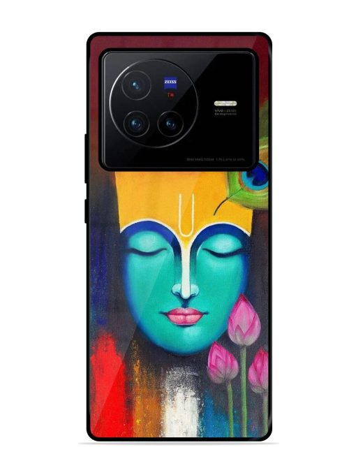 Divine Tranquility: The Face Of Krishna Glossy Soft Edge Case for Vivo X80 Chachhi