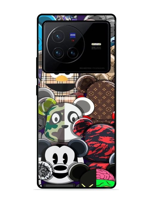 Streetwear Bearbrick Extravaganza Glossy Soft Edge Case for Vivo X80 Chachhi