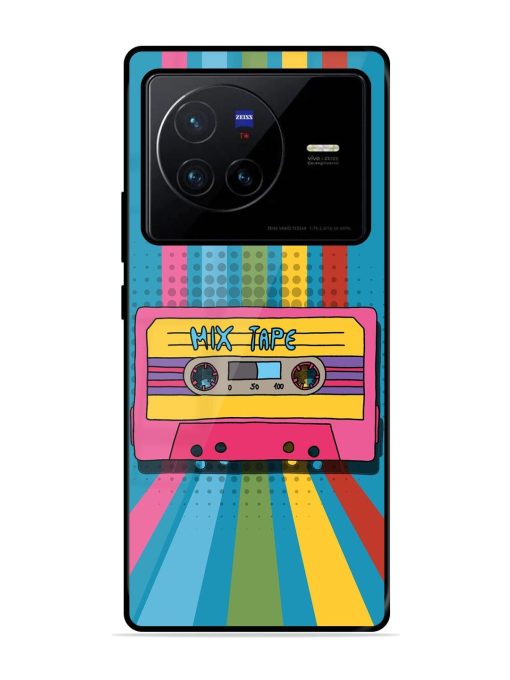 Retro Cassette Tapes Glossy Soft Edge Case for Vivo X80 Chachhi