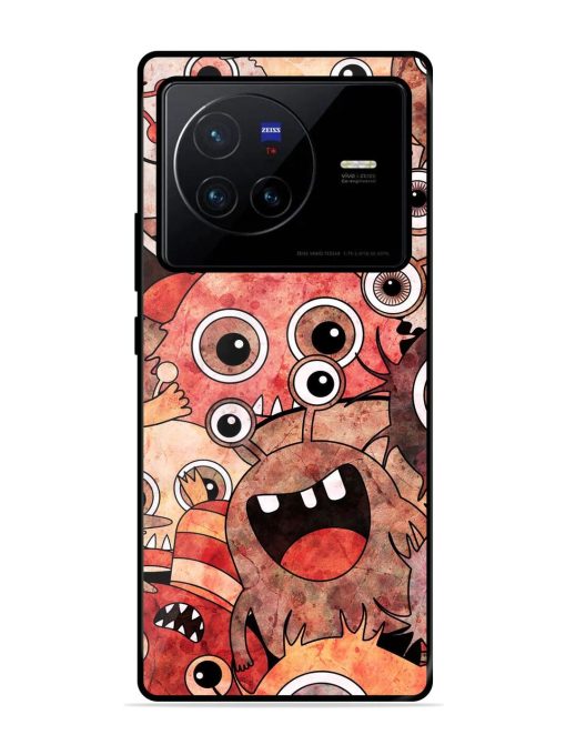 Monster Mash Glossy Soft Edge Case for Vivo X80 Chachhi