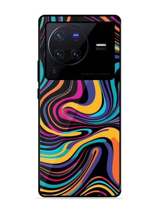 Psychedelic Swirl Glossy Soft Edge Case for Vivo X80 Pro Chachhi