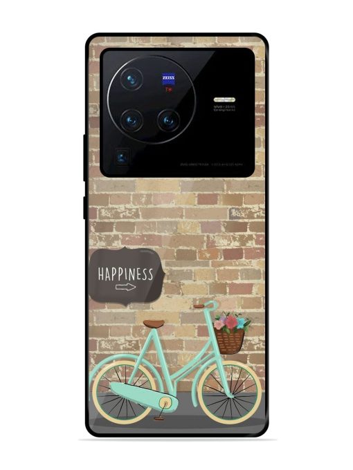 Pedaling Towards Happiness Glossy Soft Edge Case for Vivo X80 Pro Chachhi