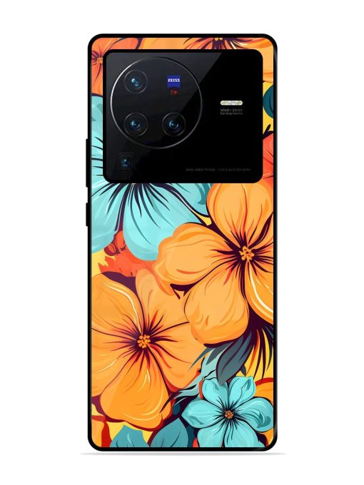 Tropical Bloom Glossy Soft Edge Case for Vivo X80 Pro Chachhi