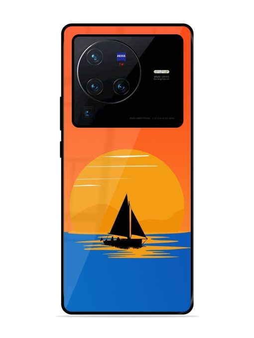 Sunset Sail Glossy Soft Edge Case for Vivo X80 Pro Chachhi