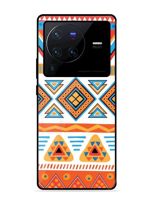 Vibrant Tribal Pattern Glossy Soft Edge Case for Vivo X80 Pro Chachhi