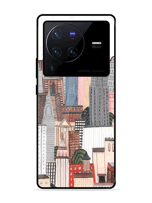 Cityscape Dreams Glossy Soft Edge Case for Vivo X80 Pro Chachhi