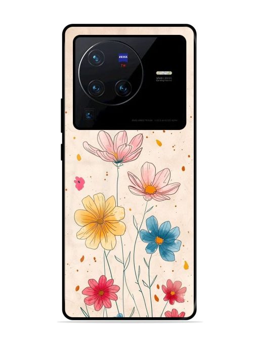 Delicate Bloom Glossy Soft Edge Case for Vivo X80 Pro Chachhi