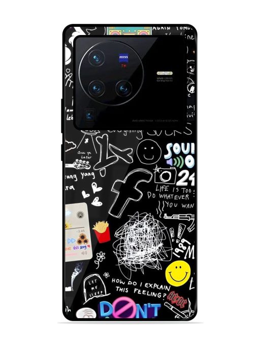 Doodle Diary Glossy Soft Edge Case for Vivo X80 Pro Chachhi