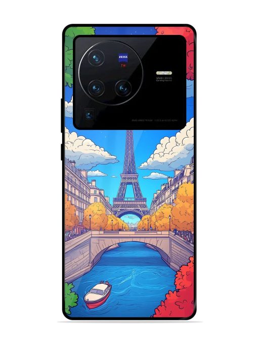 Parisian Panorama Glossy Soft Edge Case for Vivo X80 Pro Chachhi