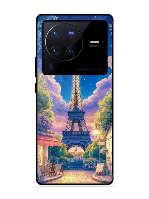 Twilight In Paris Glossy Soft Edge Case for Vivo X80 Pro Chachhi