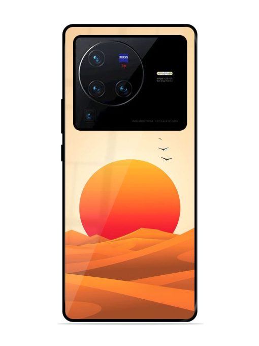 Desert Sunset Glossy Soft Edge Case for Vivo X80 Pro Chachhi