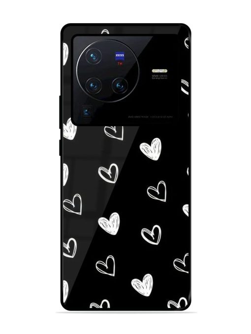 Scattered Hearts Glossy Soft Edge Case for Vivo X80 Pro Chachhi