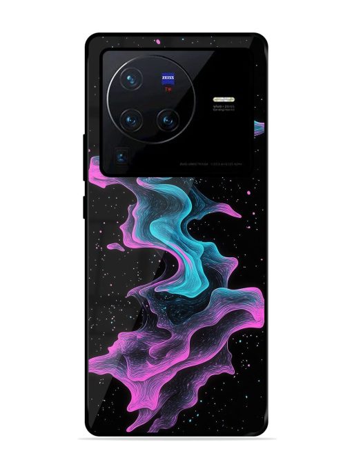 Cosmic Currents Glossy Soft Edge Case for Vivo X80 Pro Chachhi