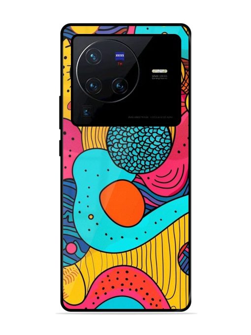 Psychedelic Patterns Glossy Soft Edge Case for Vivo X80 Pro Chachhi