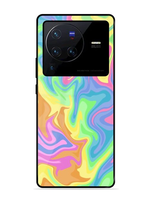 Whimsical Swirl Glossy Soft Edge Case for Vivo X80 Pro