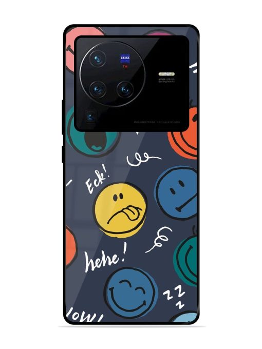 Emoticon Parade Glossy Soft Edge Case for Vivo X80 Pro Chachhi