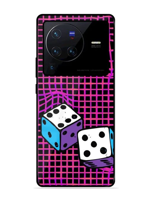 Glitched Dice Glossy Soft Edge Case for Vivo X80 Pro Chachhi